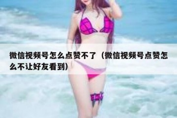 微信视频号怎么点赞不了（微信视频号点赞怎么不让好友看到）