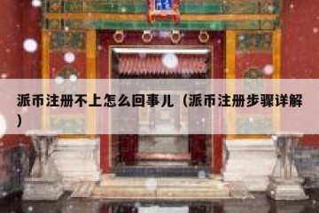 派币注册不上怎么回事儿（派币注册步骤详解）