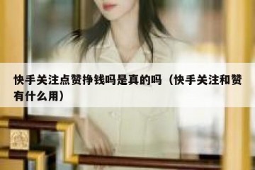 快手关注点赞挣钱吗是真的吗（快手关注和赞有什么用）