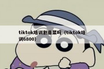 tiktok培训割韭菜吗（tiktok培训6800）