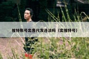 推特账号出售代发违法吗（卖推特号）