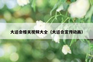 大运会相关视频大全（大运会宣传动画）