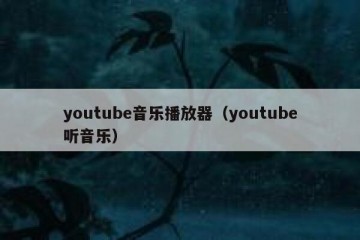 youtube音乐播放器（youtube听音乐）