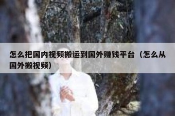 怎么把国内视频搬运到国外赚钱平台（怎么从国外搬视频）
