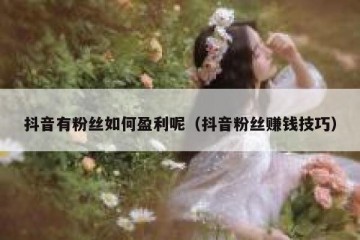 抖音有粉丝如何盈利呢（抖音粉丝赚钱技巧）