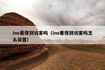 ins看得到访客吗（ins看得到访客吗怎么设置）