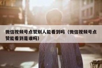 微信视频号点赞别人能看到吗（微信视频号点赞能看到是谁吗）