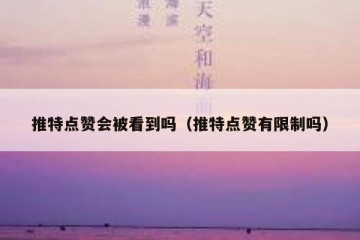 推特点赞会被看到吗（推特点赞有限制吗）