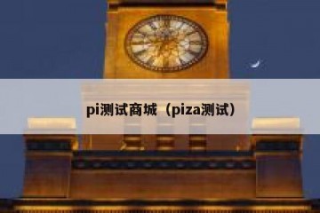 pi测试商城（piza测试）