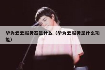 华为云云服务器是什么（华为云服务是什么功能）