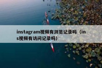 instagram视频有浏览记录吗（ins视频有访问记录吗）