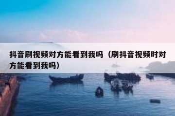 抖音刷视频对方能看到我吗（刷抖音视频时对方能看到我吗）