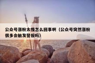 公众号涨粉太慢怎么回事啊（公众号突然涨粉很多会触发警报吗）