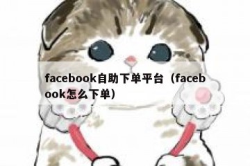 facebook自助下单平台（facebook怎么下单）