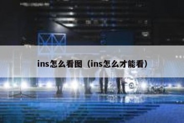 ins怎么看图（ins怎么才能看）