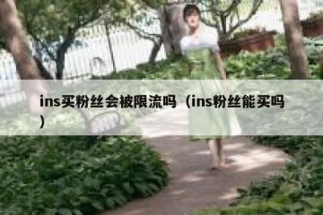 ins买粉丝会被限流吗（ins粉丝能买吗）