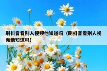 刷抖音看别人视频他知道吗（刷抖音看别人视频他知道吗）