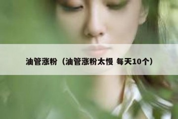 油管涨粉（油管涨粉太慢 每天10个）