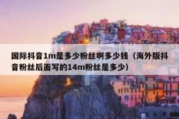 国际抖音1m是多少粉丝啊多少钱（海外版抖音粉丝后面写的14m粉丝是多少）