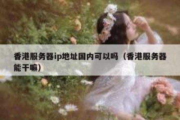香港服务器ip地址国内可以吗（香港服务器能干嘛）