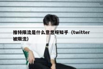 推特限流是什么意思呀知乎（twitter被限流）