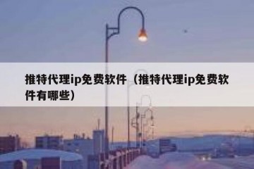 推特代理ip免费软件（推特代理ip免费软件有哪些）