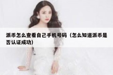 派币怎么查看自己手机号码（怎么知道派币是否认证成功）