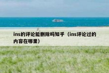 ins的评论能删除吗知乎（ins评论过的内容在哪里）