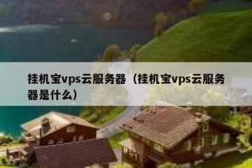 挂机宝vps云服务器（挂机宝vps云服务器是什么）