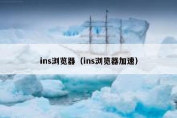 ins浏览器（ins浏览器加速）