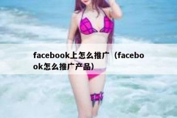 facebook上怎么推广（facebook怎么推广产品）