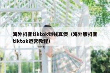 海外抖音tiktok赚钱真假（海外版抖音tiktok运营教程）