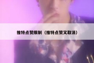 推特点赞限制（推特点赞又取消）