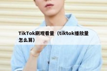 TikTok刷观看量（tiktok播放量怎么算）