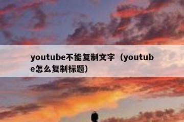 youtube不能复制文字（youtube怎么复制标题）