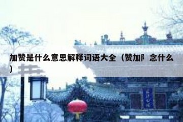 加赞是什么意思解释词语大全（赞加阝念什么）