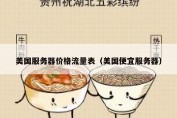 美国服务器价格流量表（美国便宜服务器）