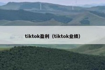 tiktok盈利（tiktok业绩）