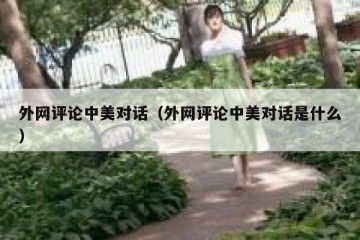 外网评论中美对话（外网评论中美对话是什么）