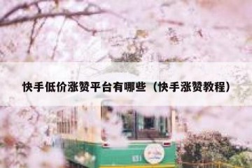 快手低价涨赞平台有哪些（快手涨赞教程）