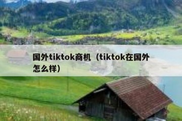 国外tiktok商机（tiktok在国外怎么样）