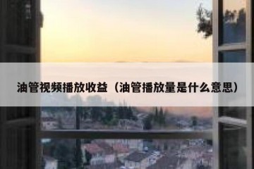 油管视频播放收益（油管播放量是什么意思）