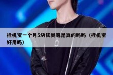 挂机宝一个月5块钱贵嘛是真的吗吗（挂机宝好用吗）