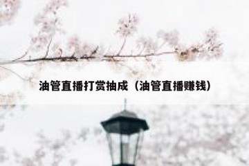 油管直播打赏抽成（油管直播赚钱）