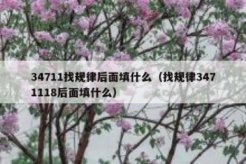 34711找规律后面填什么（找规律3471118后面填什么）