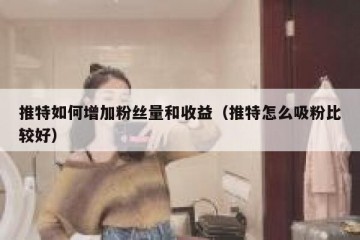 推特如何增加粉丝量和收益（推特怎么吸粉比较好）
