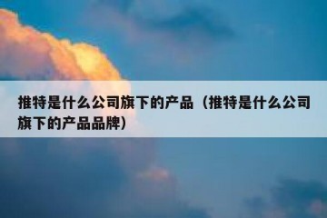 推特是什么公司旗下的产品（推特是什么公司旗下的产品品牌）