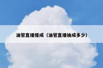 油管直播提成（油管直播抽成多少）