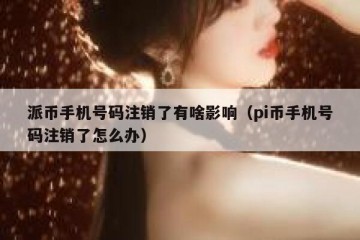 派币手机号码注销了有啥影响（pi币手机号码注销了怎么办）