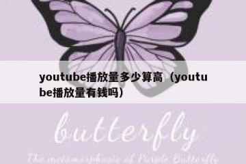 youtube播放量多少算高（youtube播放量有钱吗）